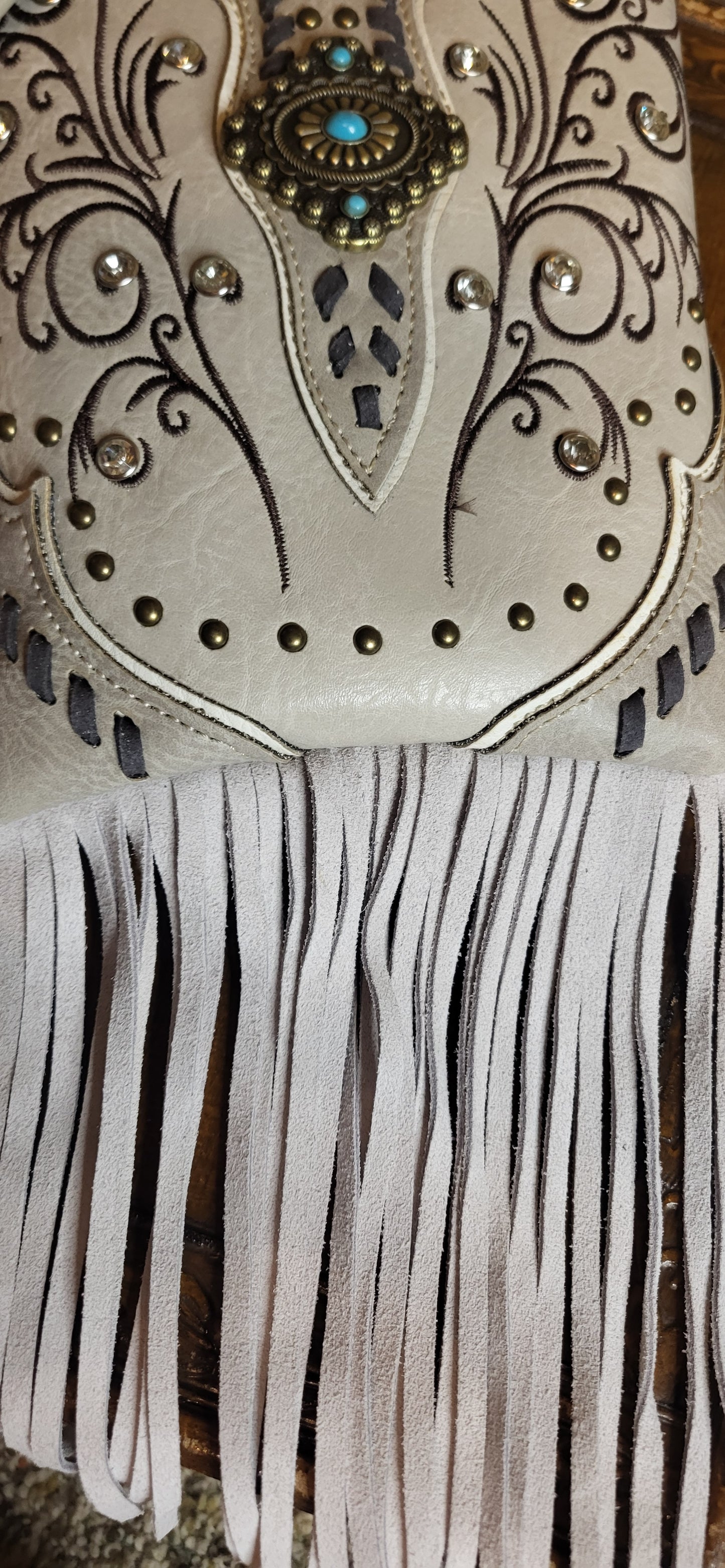Fringe Western Crossbody Messenger Pouch