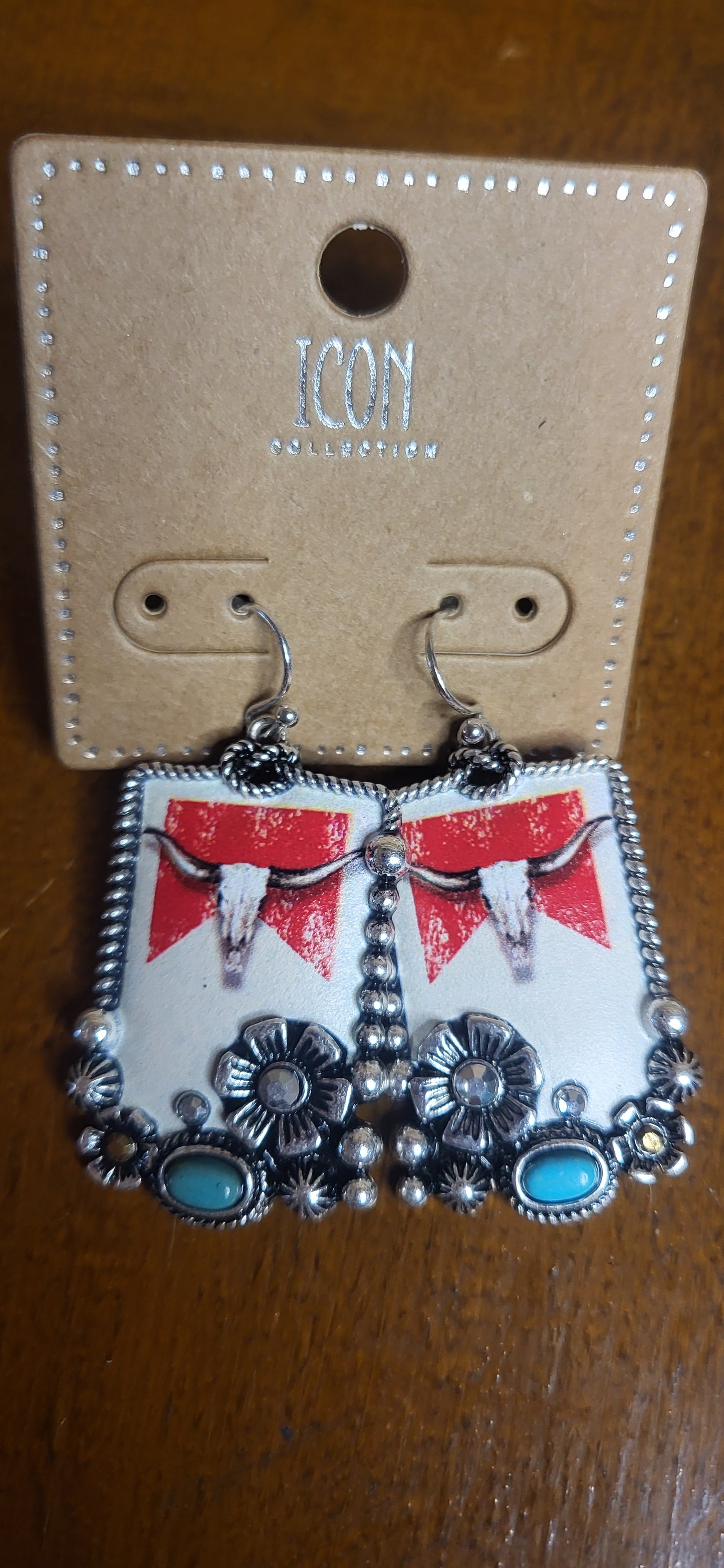 Longhorn Beer Western Necklace and Earrings