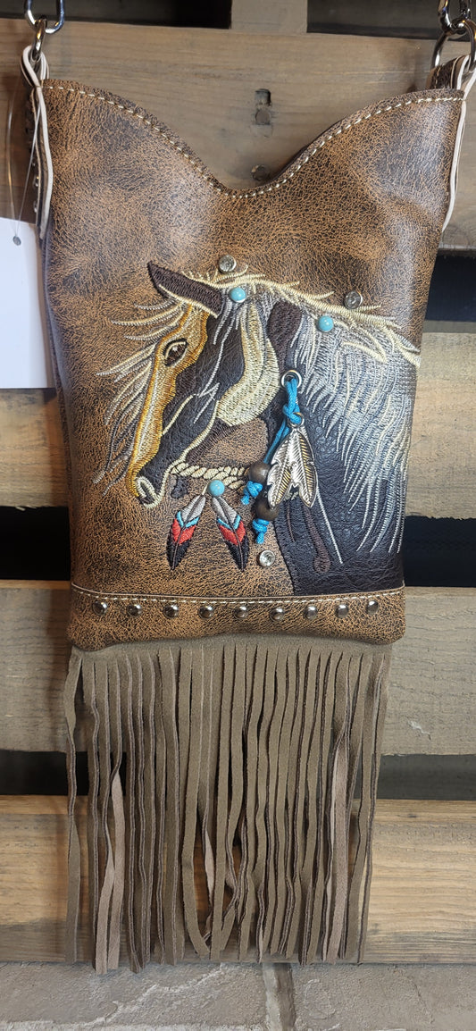 Horse Crossbody Western Messenger Pouch
