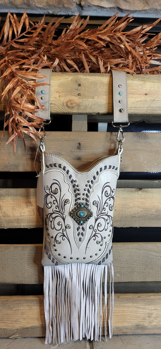 Fringe Western Crossbody Messenger Pouch