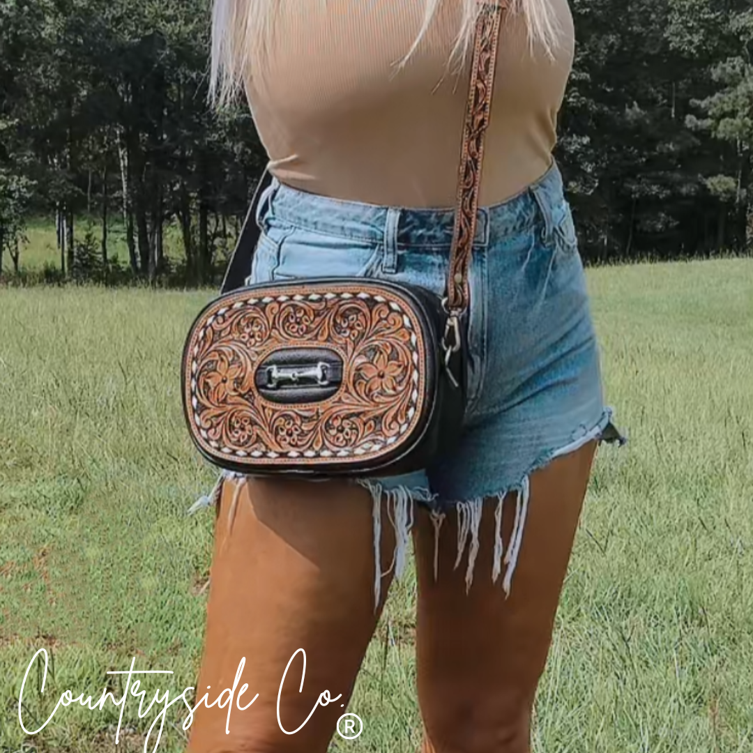 Bridle Belle Tooled Leather Handbag