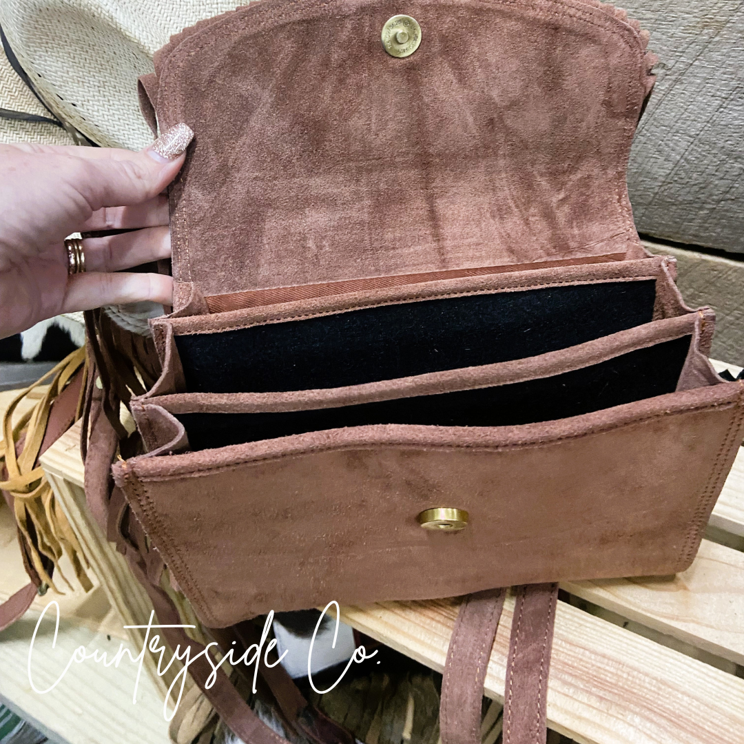 Sadie Cowhide Fringe Purse