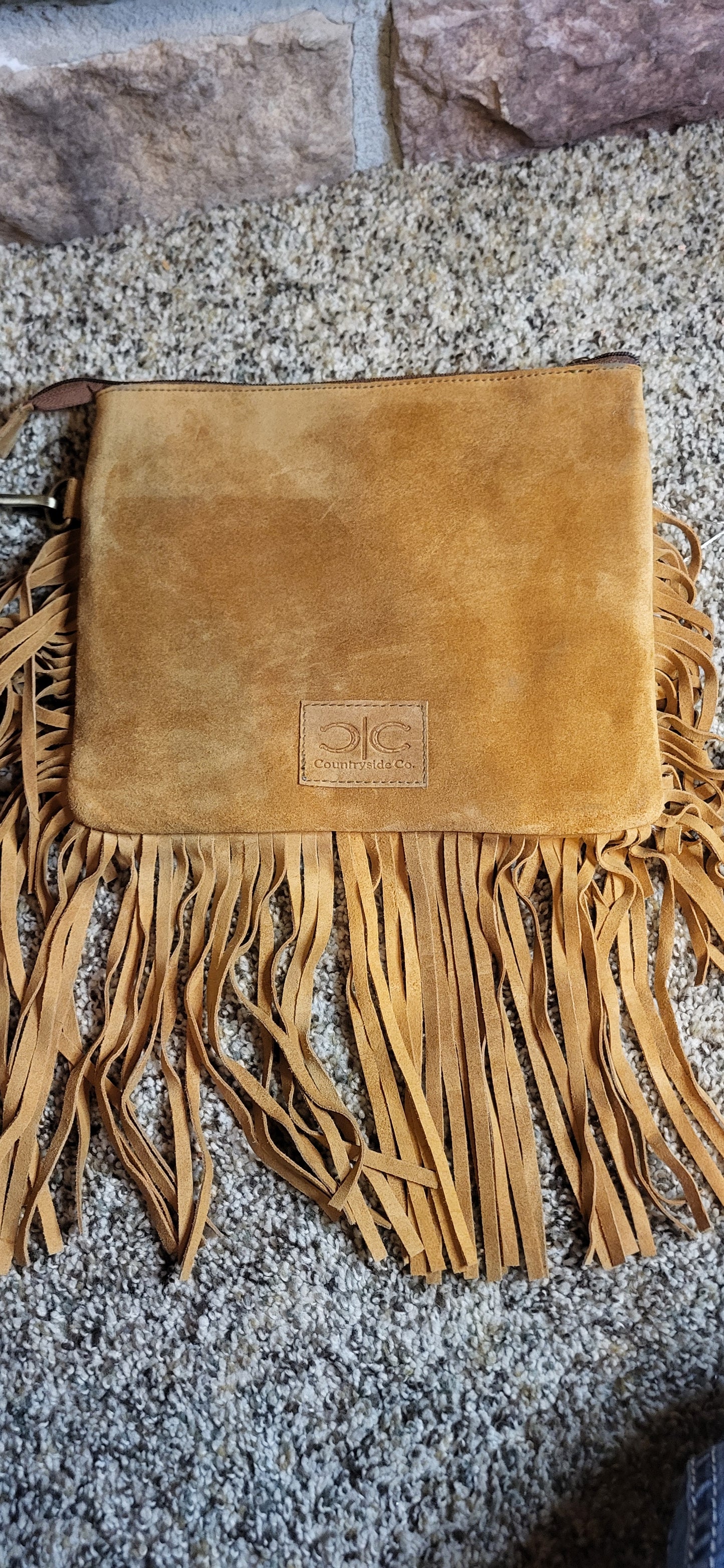 Chesney Patchwork Cowhide Fringe Western Purse