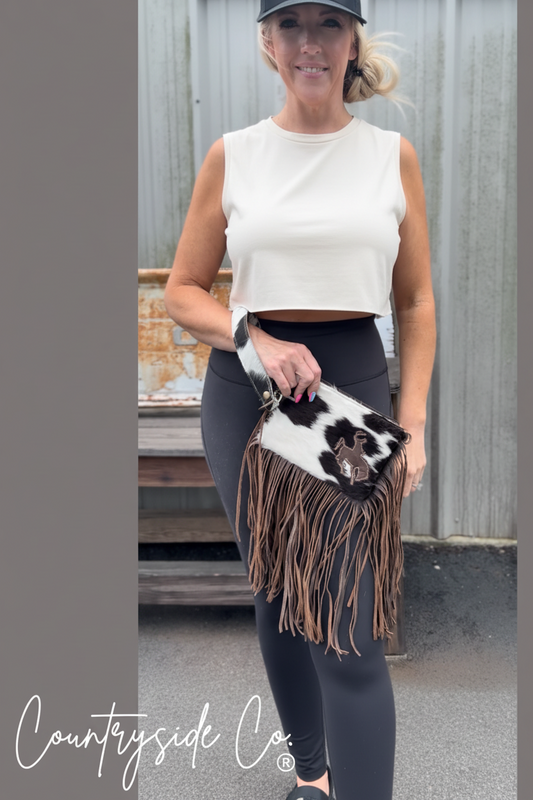 Cowhide Purse Crossbody